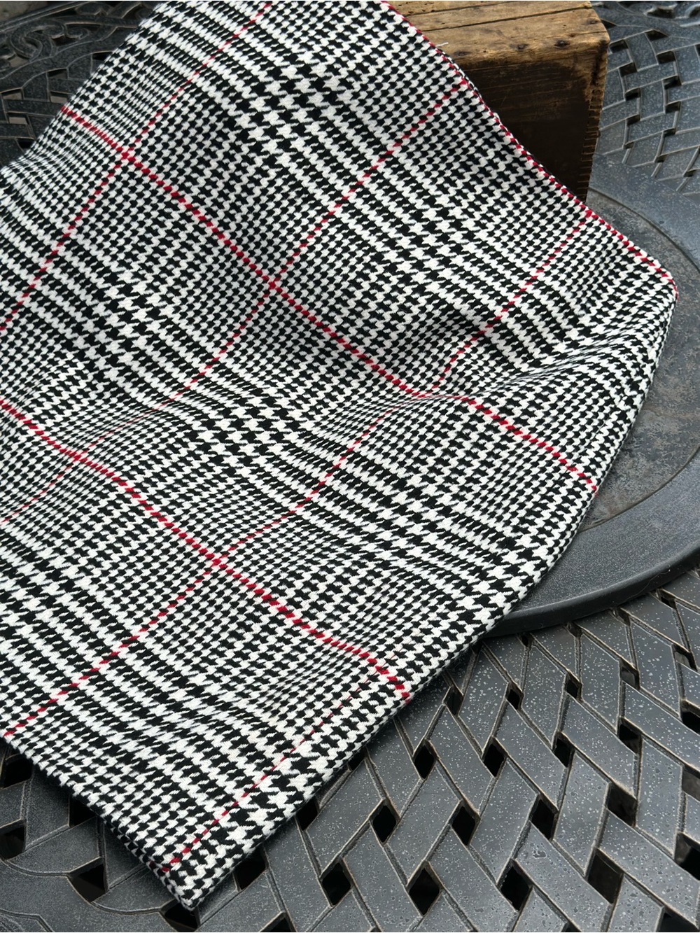 Talbots Petites Glen Plaid Wool Blend Maxi Skirt Size 12P